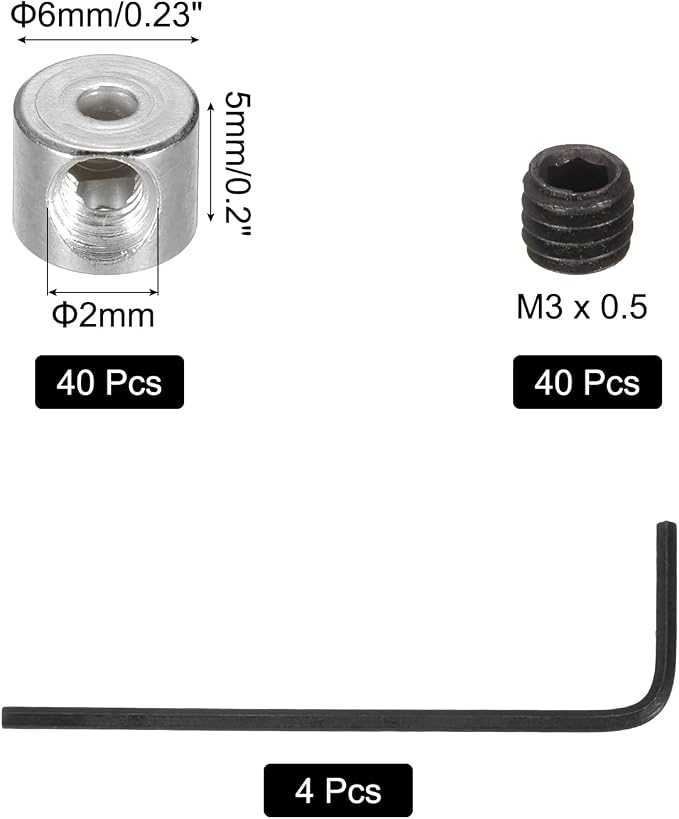 MECCANIXITY 40 Pcs Metal Locking Pin Backs, Locking Pin Keepers Clasp 5mm - Image 2