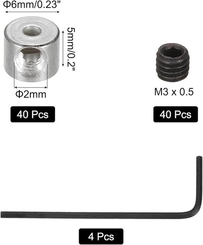 MECCANIXITY 40 Pcs Metal Locking Pin Backs, Locking Pin Keepers Clasp 5mm - Image 2