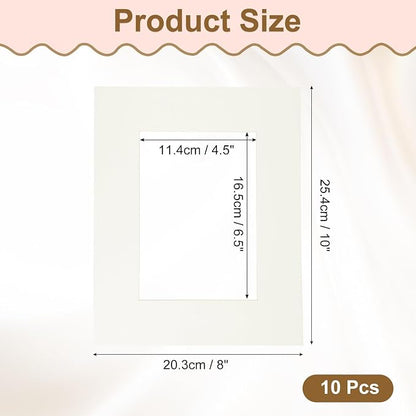 uxcell 10Pcs Picture Mats, 8 x 10 Mat Board Center - Image 2