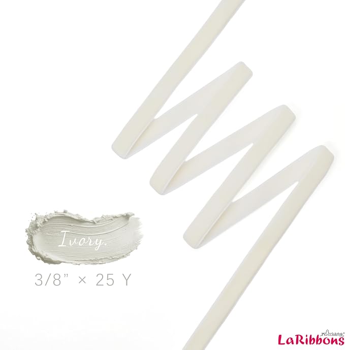 LaRibbons Thin Velvet Ribbon 3/8 Inch x 25 Yards, Cream Ivory Velvet Ribbon - Image 6