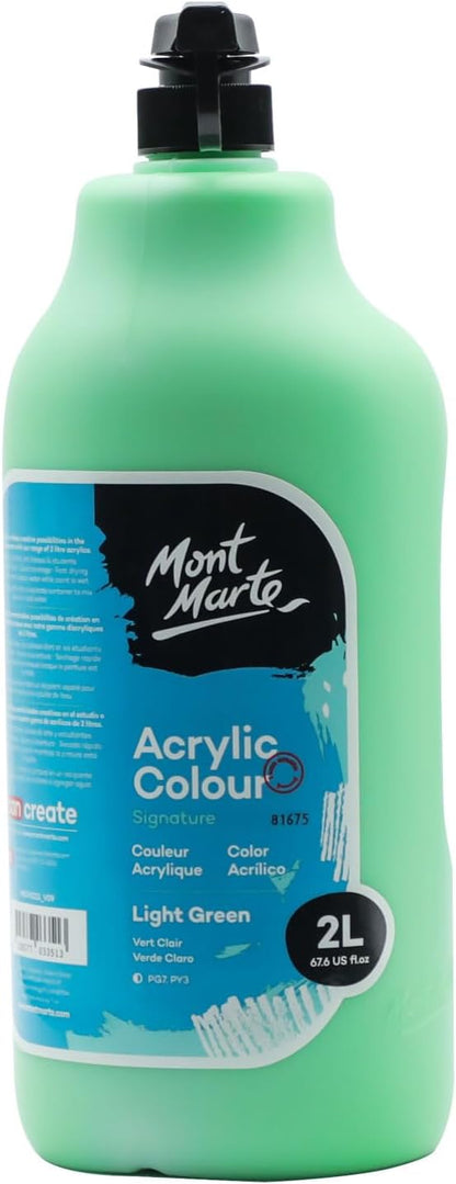 Mont Marte Discovery School Acrylic, Light Green, 1/2 Gallon. Ideal by MontMarte