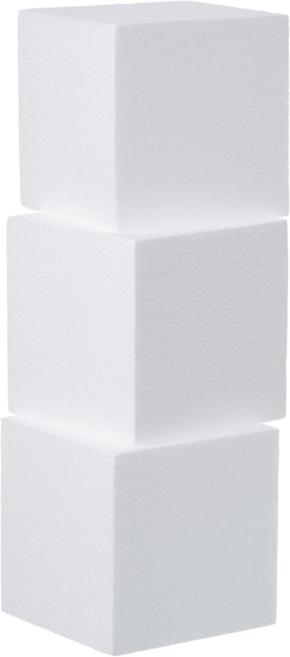 Crafare 3 Pack Craft Foam Blocks 5x5x5 Inch Polystyrene Square Foam Cubes - Image 6