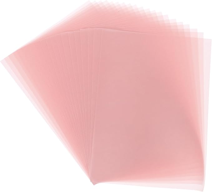 MECCANIXITY Colored Vellum Paper, 20 Sheet Light Pink Transparency 11.7 x 8.2 by MECCANIXITY