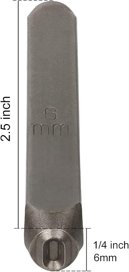 YKLP 1/4" Metal Number Stamps Set, 6mm Steel Number Punch DIY Tool - Image 3