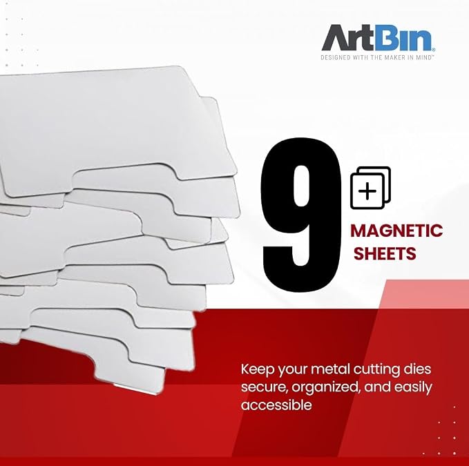 ArtBin 6979AA Magnetic Die Sheet Set 9-Pack, Die Organizers, Magnetic Organizer - Image 2