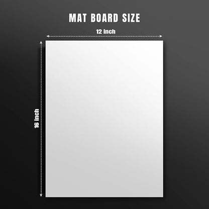 AUEAR, 15 Pack 12x16 Uncut Matte Boards White Photo Mat Board Great - Image 2
