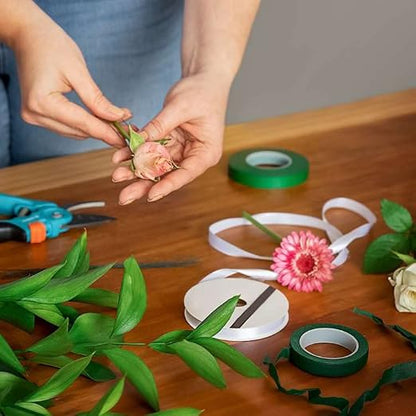 FEPITO 1/2" Wide Dark Green Floral Tapes Florist Tape - Image 5
