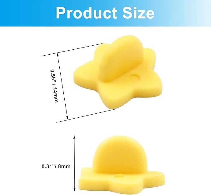 100 Pack Star Shape Rubber Pin Backs, Lapel Pin Backing Locking Pin Keepers - Image 3