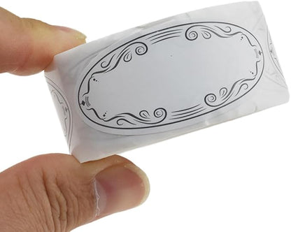 HAHIYO 1*2.25In 150P Oval White Kraft Stickers by HAHIYO