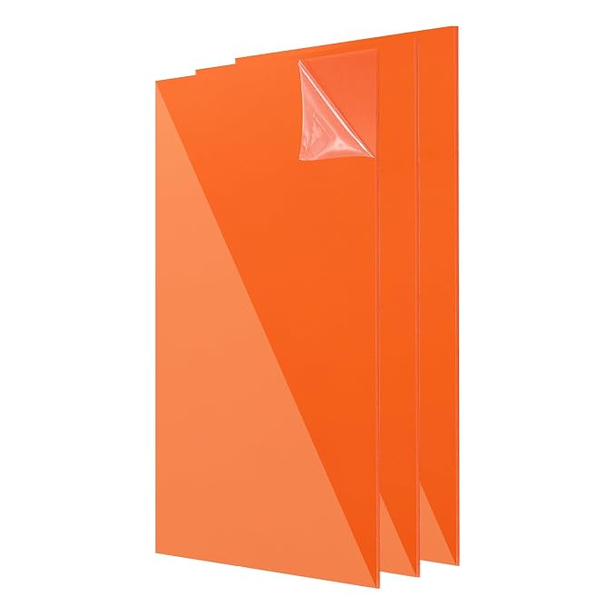 uxcell 3Pcs Acrylic Sheets 12x8 Inch Acrylic Panel 1/8 Inch-3mm Plastic Board by uxcell