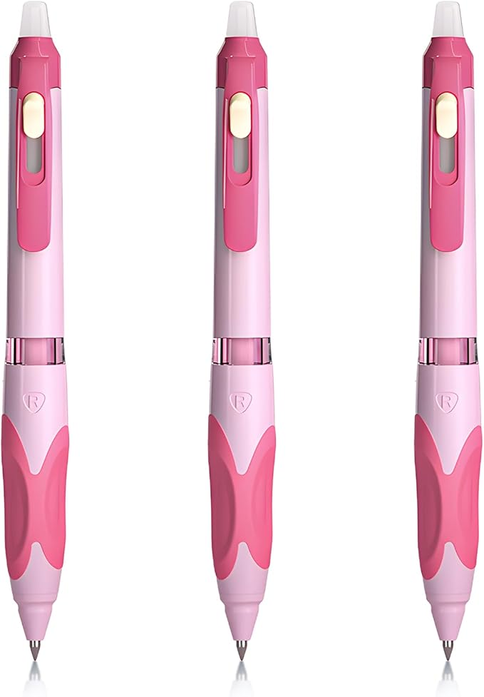 M&G 3 PCS Retractable Erasable Gel Pens, 0.5mm Black Ink Gel Pen, Fine Point by MG
