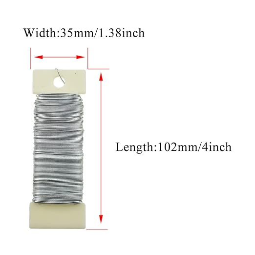 HAHIYO 22Gauge Silver Flexible Metal Floral Wire - Image 2