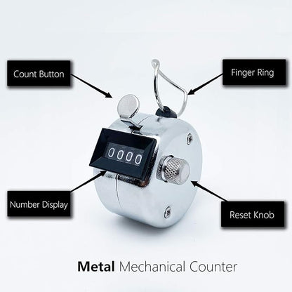 Amble Tally Clicker Counter, Metal Case Mechanical Clicker Digital Handheld - Image 2