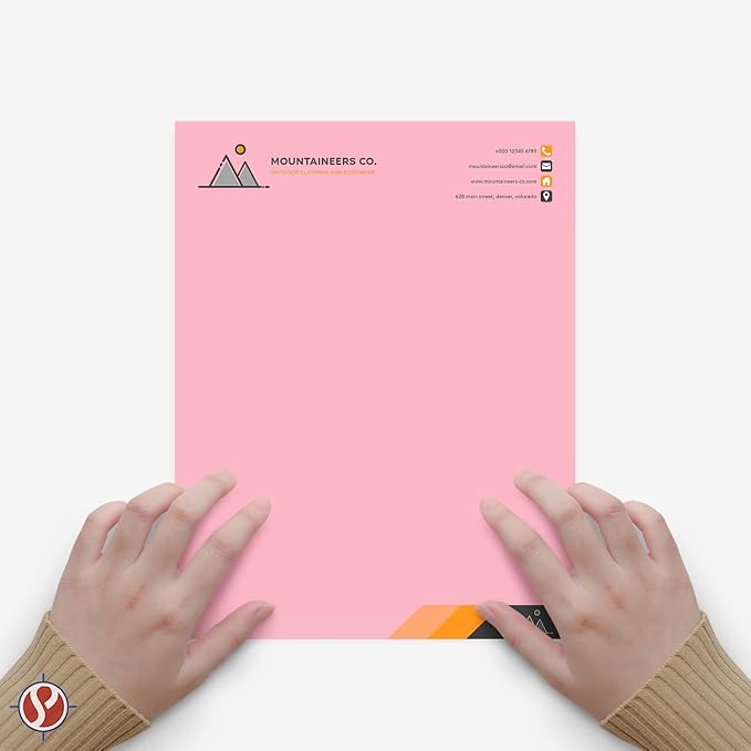 8.5 x 11" Pink Color Paper Smooth, - Image 3