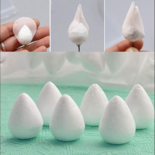 EORTA 80 Pieces Fondant Flower Forming Holders Oval Foam Flower Modeling by EORTA