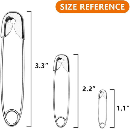 vrupin 100PCS-2.2In Safety Pins, Stainless Steel Safety Pins, Safety Pins Bulk - Image 2