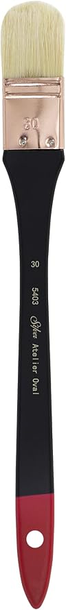 Silver Brush Limited 5403-30 Silver Atelier Oval Hog Bristle Mottler Brush by SilverBrushLimited