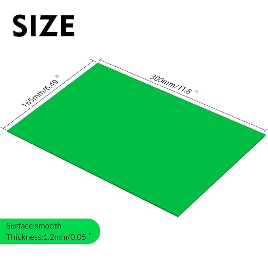 Laser Engraving Blank Green ABS Double Color Plastic Sheet, 11.8x6.49x0.05 inch - Image 4
