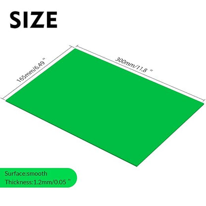 Laser Engraving Blank Green ABS Double Color Plastic Sheet, 11.8x6.49x0.05 inch - Image 4