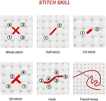 Funchey Stamped Cross Stitch Kits, DIY Cross Stitch Pattern - Image 8