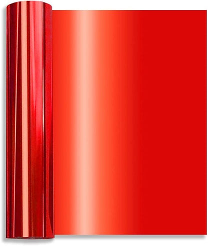 Tvinyl Warehouse Red Foil HTV Metallic Heat Transfer Vinyl Roll 12" x 6FT by TvinylWarehouse