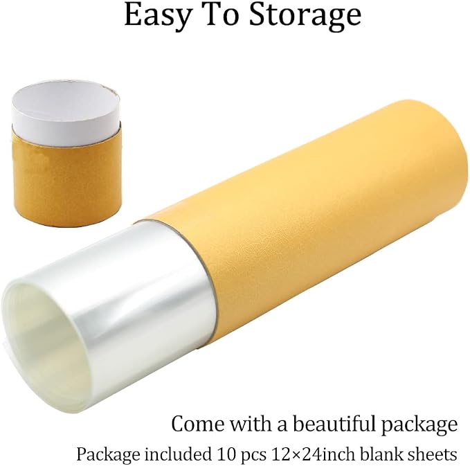 EGOSKY 10 Sheets 10 mil Mylar Sheet 12 x 24 inch Milky Translucent Plastic - Image 4