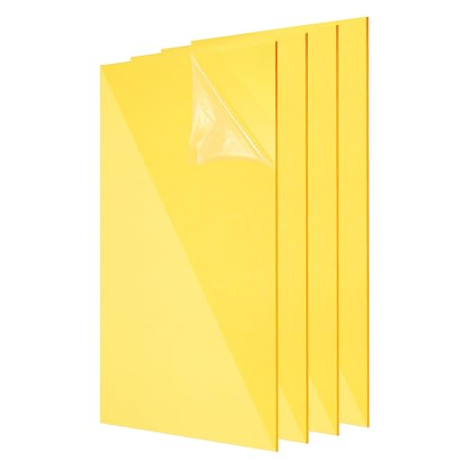 uxcell 4Pcs Acrylic Sheets 12x8 Inch Acrylic Panel 1/8 Inch-3mm Plastic Board by uxcell