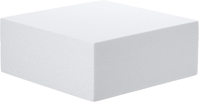 Crafare Craft Foam Blocks 10X10X4 Inch Polystyrene Squares Foam Block by Crafare