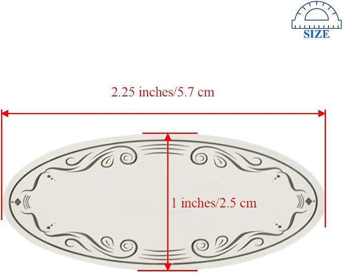 HAHIYO 1*2.25In 150P Oval White Kraft Stickers - Image 2