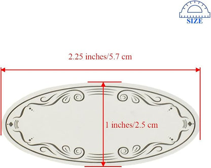 HAHIYO 1*2.25In 150P Oval White Kraft Stickers - Image 2