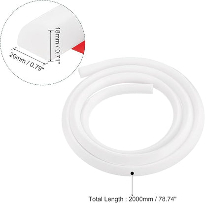 uxcell Flexible Molding Trim, 79 Inch Flexible Quarter Round Molding Silicone - Image 2