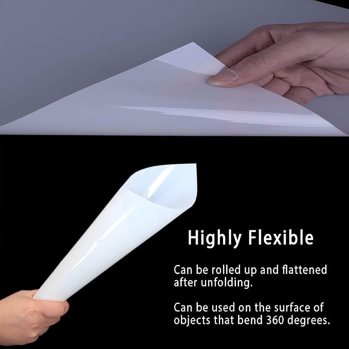 10 Sheets 10 mil Mylar Sheet, 12 x 12 inch Milky Translucent Plastic Blank - Image 3