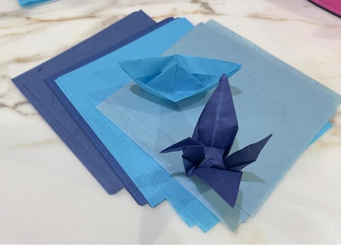 50 Sheets 6 x 6 Inches Natural Fiber Mulberry paper Sheets Square Origami Paper - Image 2