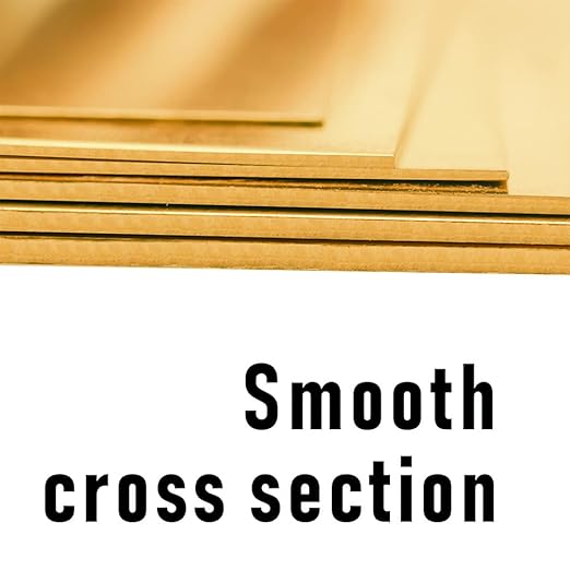 8 Gauge Brass Sheet，H62 Brass Plates Metal 0.118" Thickness x 3.9" Width x 3.9" - Image 5
