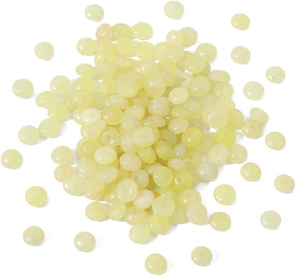 Natural Lemon Jade Disk Stone Beads 4x2mm 160pcs Rondelle Loose Semi Gemstone - Image 4