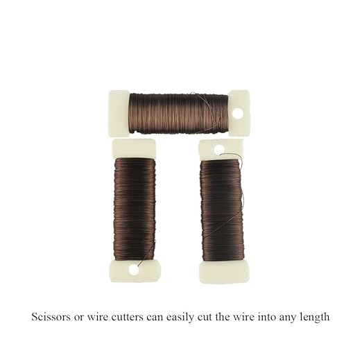 HAHIYO 26Gauge Coffee Color Metal Floral Wire - Image 6