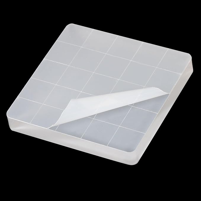 PATIKIL 2" x 2" Acrylic Stamp Block, 2 Pack Clear Stamping Block - Image 5