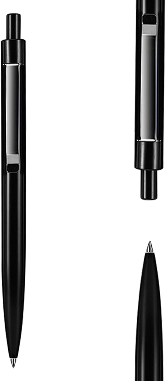 DUNBONG Black Metal Gel Pen, Gel Ink Ballpoint Pen, 0.5mm Retractable Ink Pen by DunBongStationery