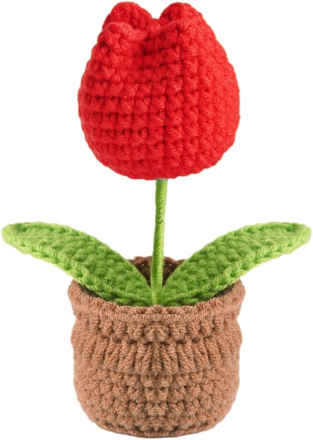 Tulip Pin Cushion, Handmade Knitted Pincushions, Cute Pin Cushions Needle by Wanshui