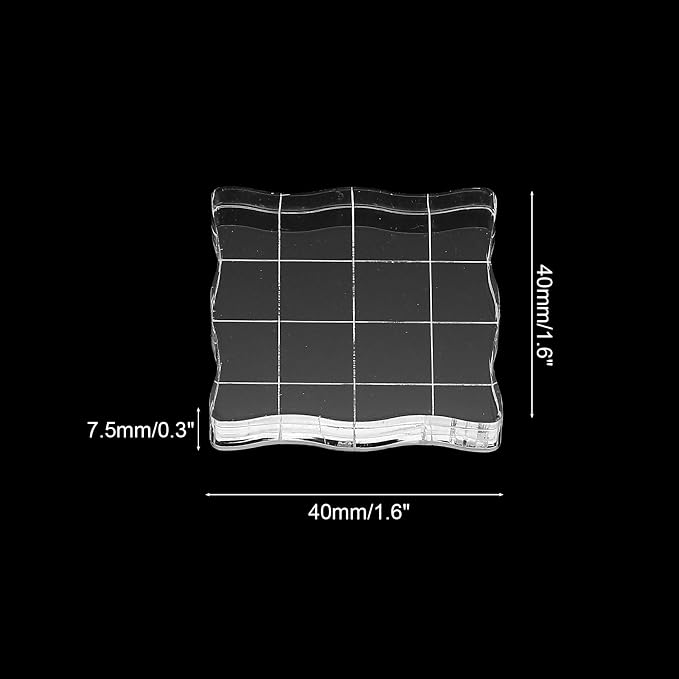 PATIKIL 1.6"x1.6" Acrylic Stamp Block - Image 2