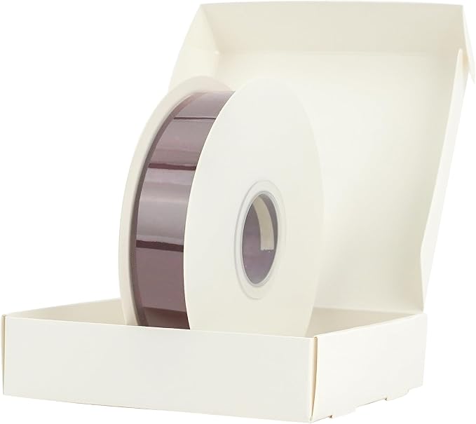 HUIHUANG Burgundy Satin Ribbon 1 inch x 50 Yards Dark Burgundy Double-Faced - Image 7