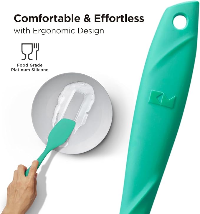 Kitchen Mama WaltzGrip Platinum Silicone Scraping Spatula: Heat Resistant - Image 3