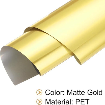 MECCANIXITY 50 Sheets Heat Reactive Foil, 20x29cm Matte Gold Foil Transfer - Image 6