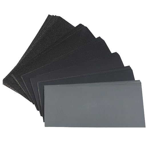 60 Pcs 9x3.6 Inch 8 Grit Mixed Packing Wet and Dry Sandpaper Sheets, by BuyTueascallkproductsnow