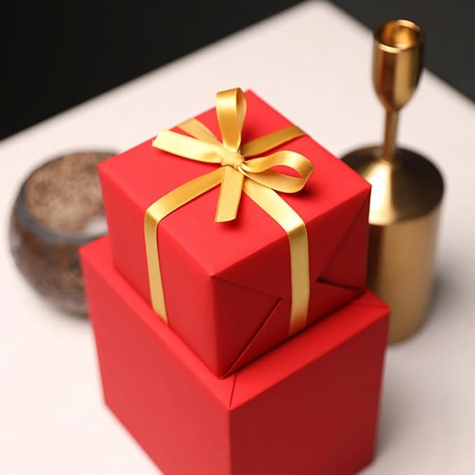 5/8" x 100 Yards Old Gold Polyester Satin Ribbon Single Faced Bulk Fabric - Image 2