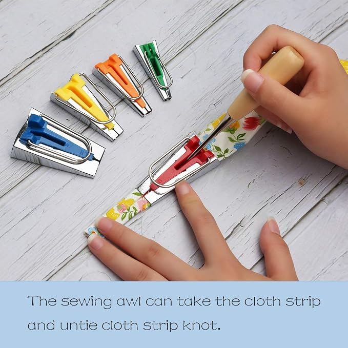 LUNARM Bias Tape Tool Kit with Instruction, 5 Sizes Bias Tape Maker with 4 Pcs - Image 4