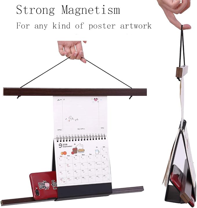 Ywlake Magnetic Poster Hanger, 33x24 33x23 33x50 Poster Frame Wood Wooden - Image 3