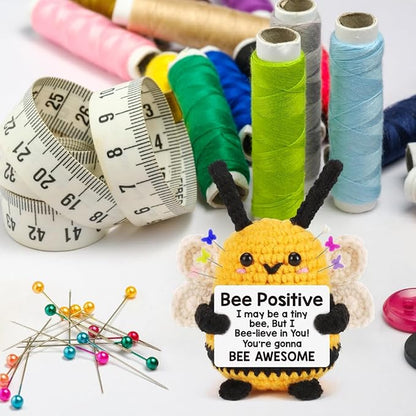 Bee Pin Cushion, Handmade Knitted Pincushions, Cute Pin Cushions Needle Holders - Image 4
