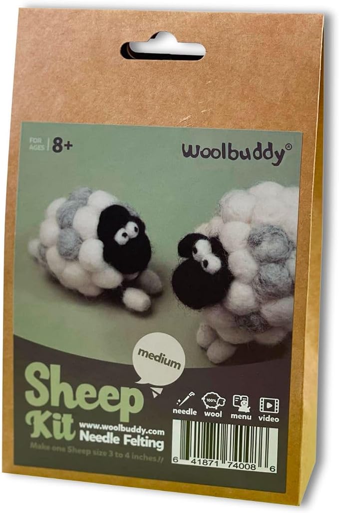 Woolbuddy Needle Felting Kit for Beginners & Adults – DIY Sheep Animal Craft - Image 2