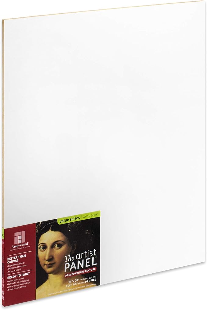 Ampersand Art Supply Wood Gesso Art Painting Panel: Canvas Texture, 3/8 Inch by AmpersandArtSupply